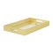 Contemporary Home Living 16" Gold Rectangular Shagreen Mirrored Tray